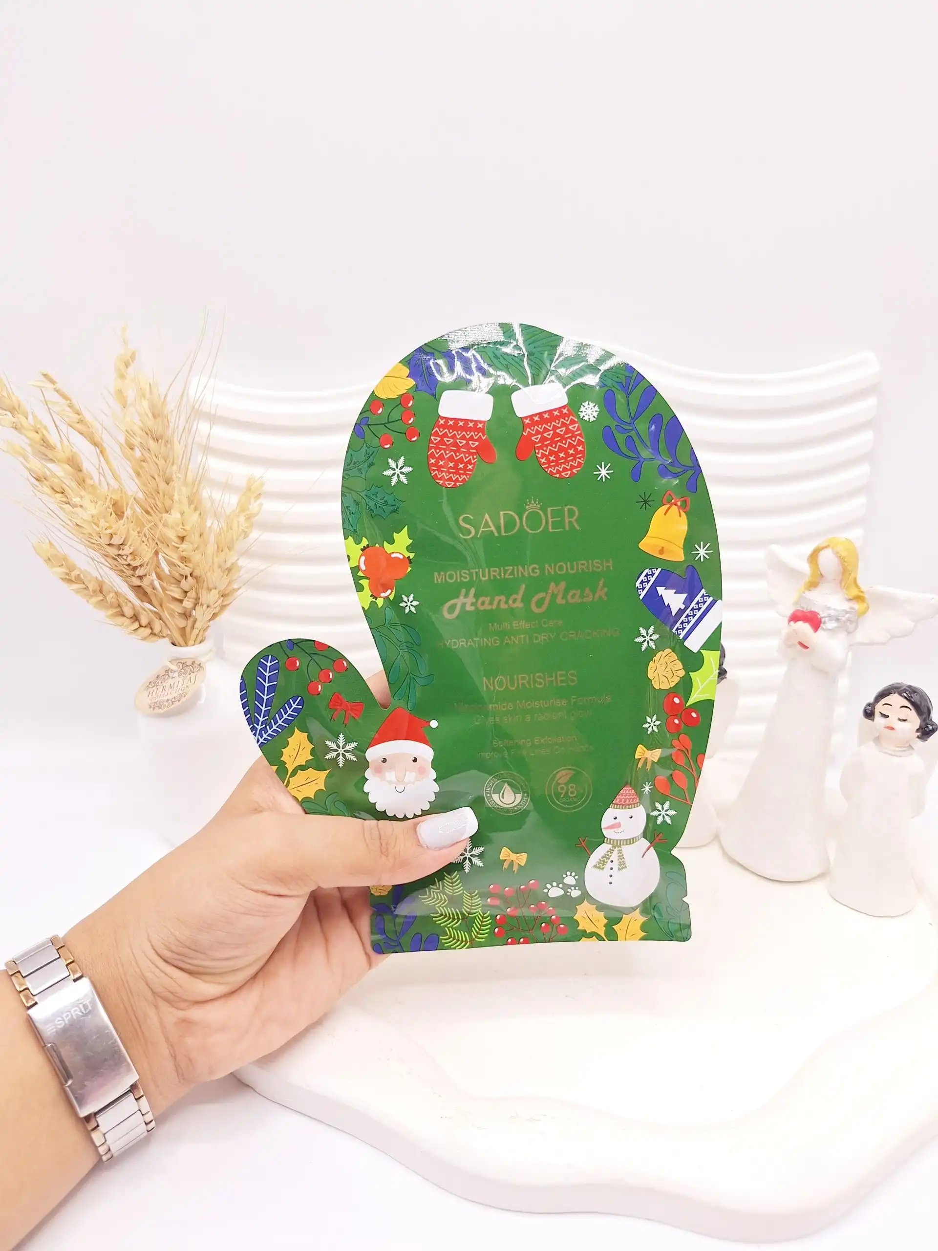 ماسک ورقه ای مرطوب کننده دست کریسمس برند سادور کد 2730