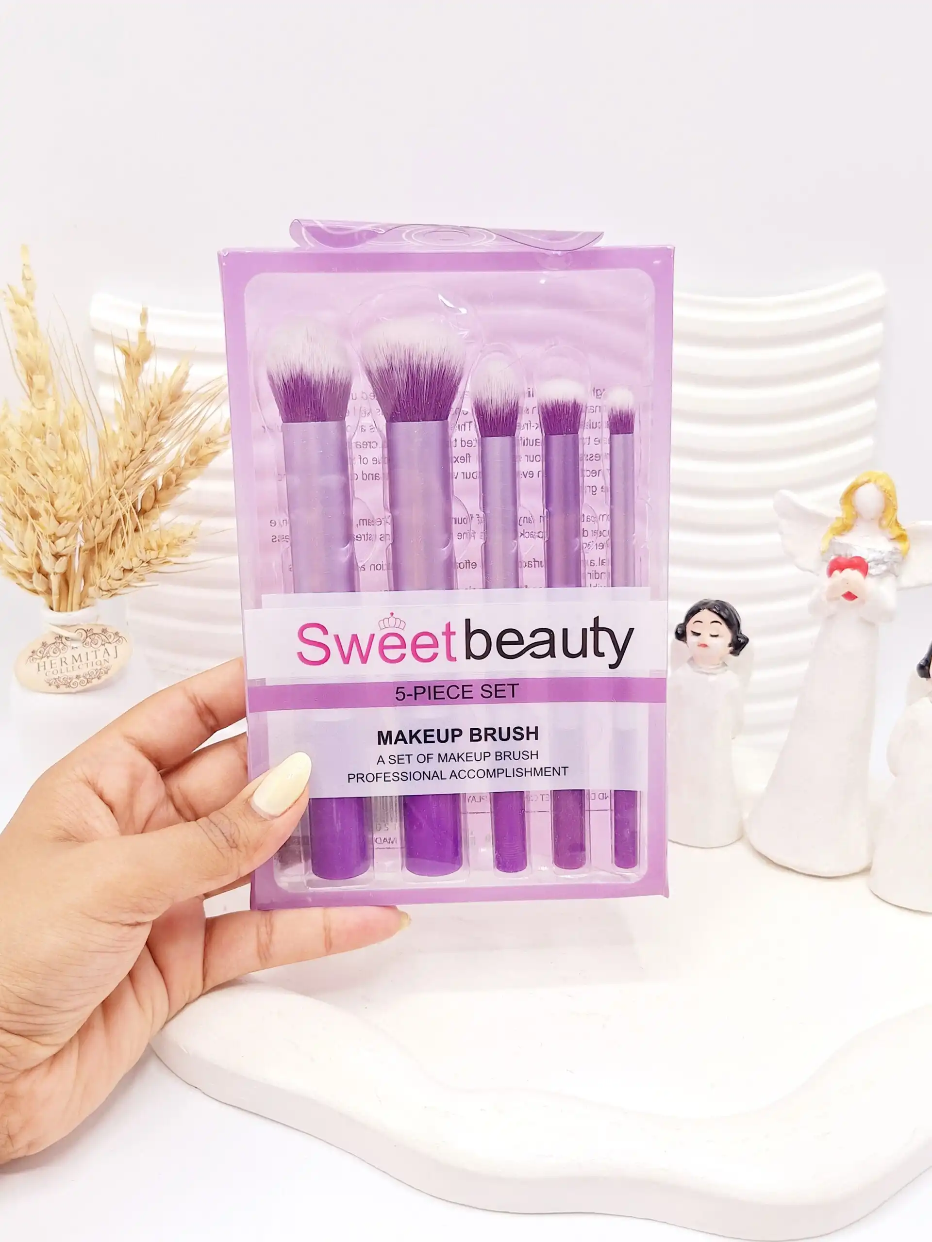 ست براش 5 تکه پر تراکم بدون ریزش Sweet beauty کد 5017