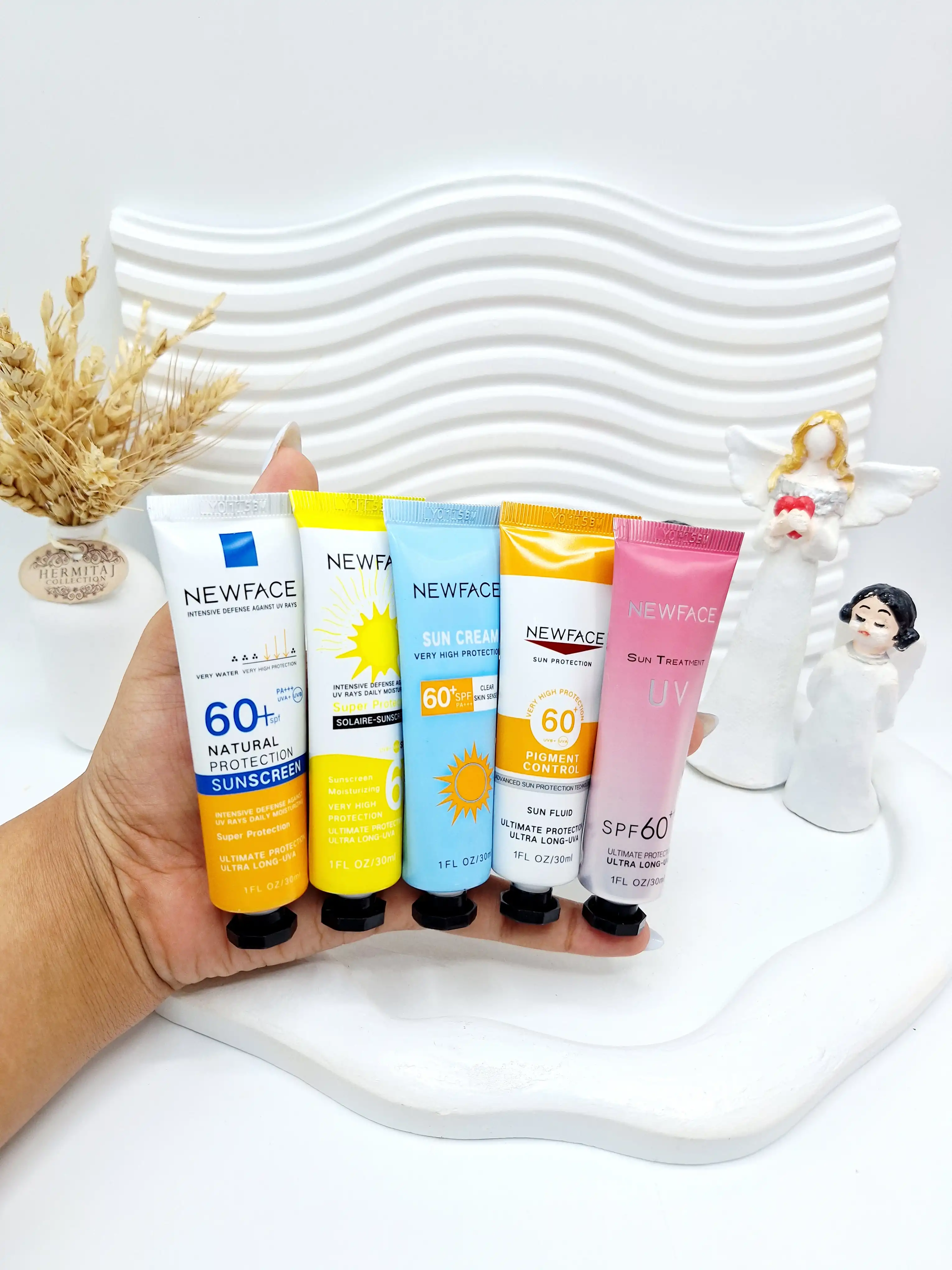 پک کرم دست 5 تایی دارای ضد آفتاب SPF 60 کد 8556